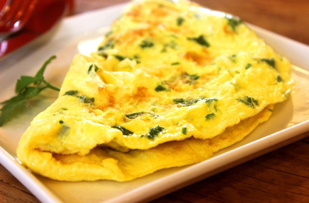 Omelette aux herbes à lutéine