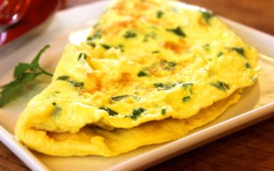 Omelette aux herbes à lutéine